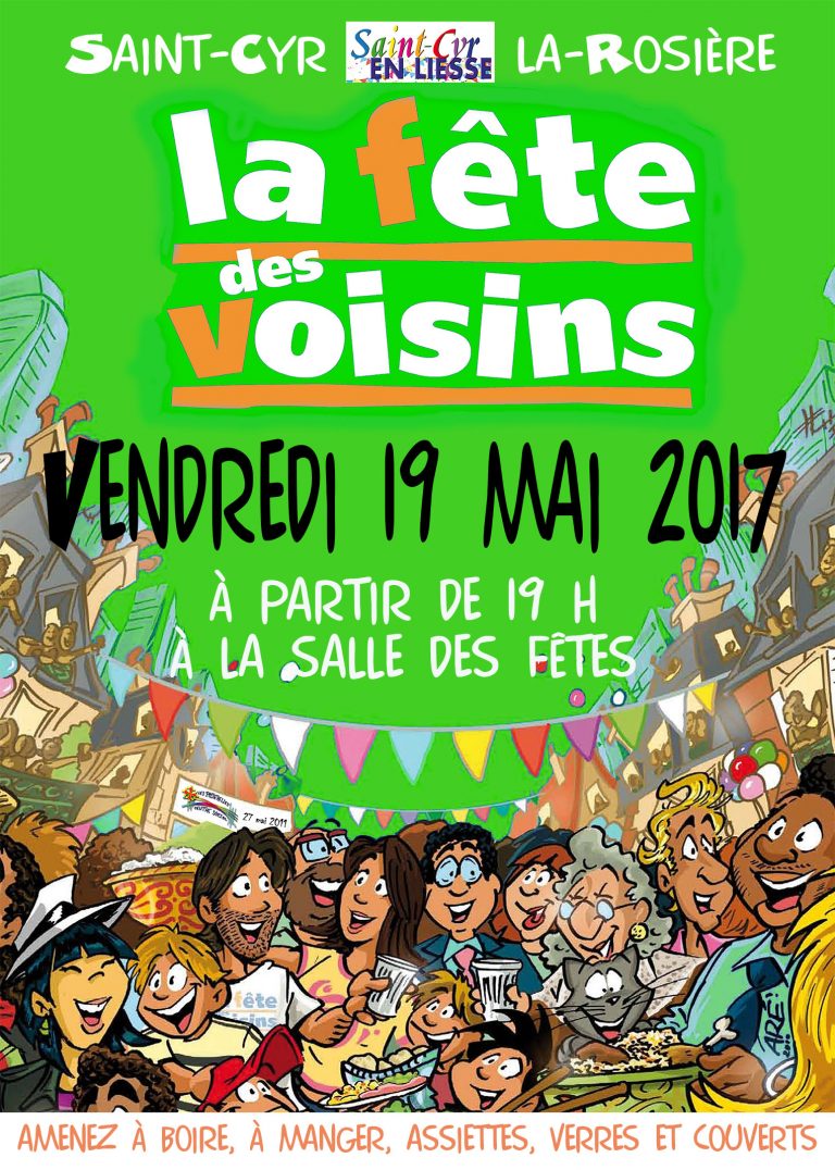 Fête des voisins vendredi 19 mai - Saint-Cyr-la-Rosiere