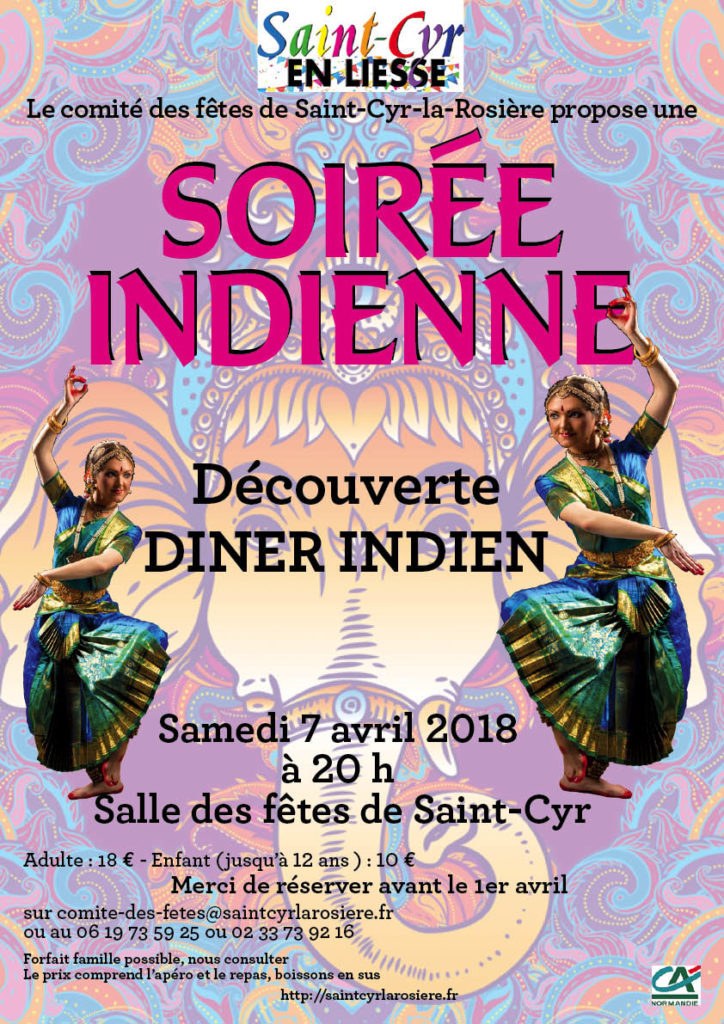 soirée indienne à Saint Cyr