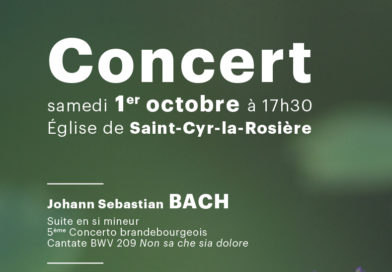 Concert samedi 1er octobre en l’église de Saint-Cyr-la-Rosière