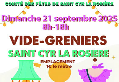 Vide-greniers de St Cyr dimanche 21 septembre