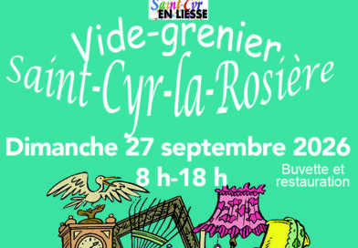 Vide grenier à Saint Cyr dimanche 27 septembre